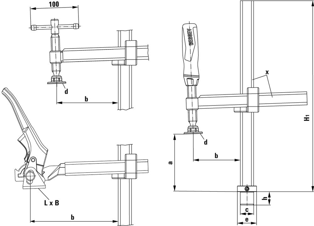 Clamping Element For Welding Tables With Special Pressure Plate TWM28 - View #4