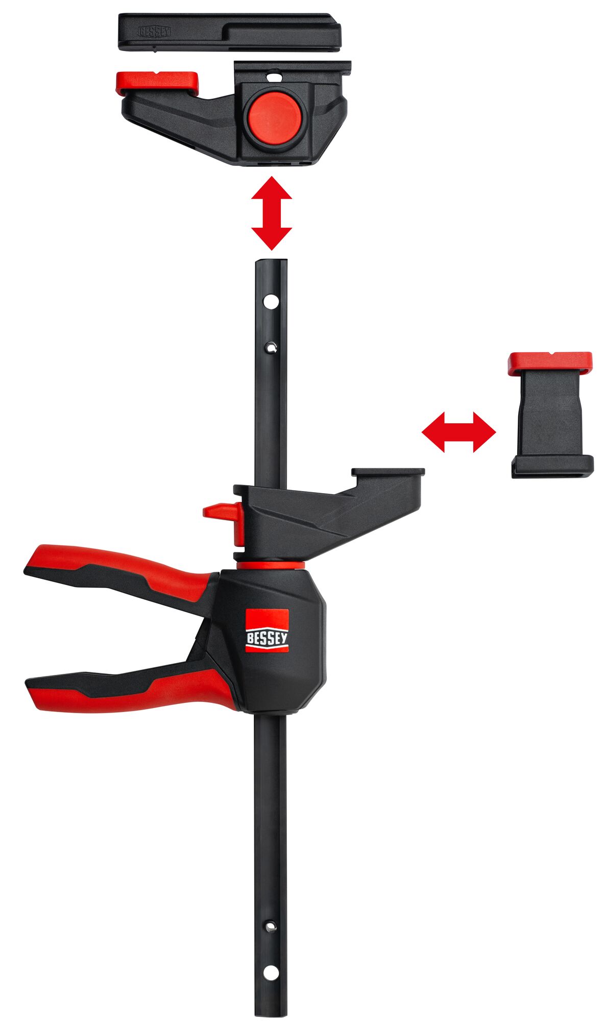BESSEY 2 x Einhand-Tischzwinge EZR15-6 Führungsschienen 150x60mm Einhandzwinge BESSEY 2 x Einhand-Tischzwinge EZR15-6 Führungsschienen 150x60mm Einhandzwinge